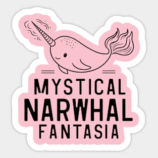 Mystical Narwhal Fantasia Sticker